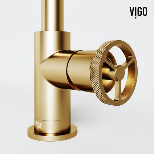 Main product image of Cass Single Handle Bathroom Faucet (Matte Brushed Gold), VG01047MG