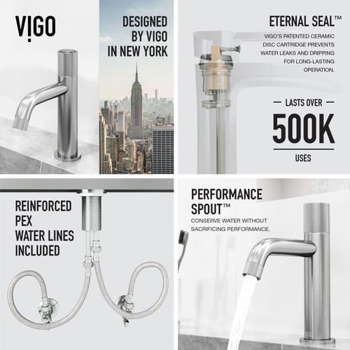 Main product image of Apollo Button Operated Bathroom Faucet (Brushed Nickel), VG01048BN