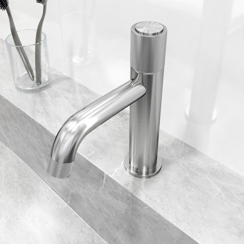 Main product image of Apollo Button Operated Bathroom Faucet (Brushed Nickel), VG01048BN