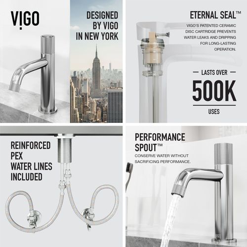 Main product image of Apollo 8" Button Operated Bathroom Faucet (Chrome), VG01048CH