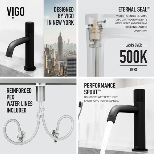 Main product image of Apollo Button Operated Bathroom Faucet (Matte Black), VG01048MB