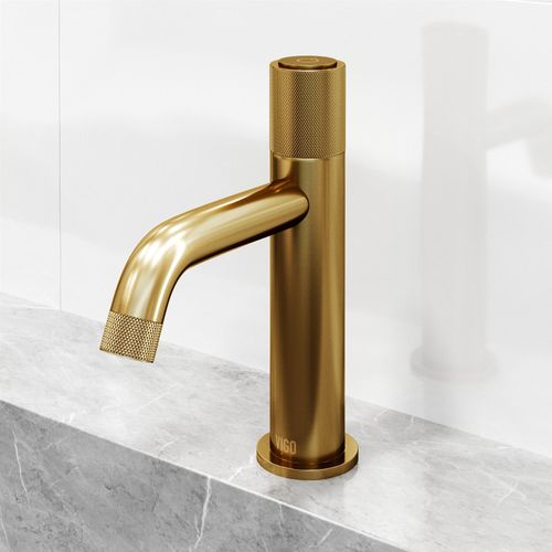 Main product image of Apollo Button Operated Bathroom Faucet (Matte Brushed Gold), VG01048MG