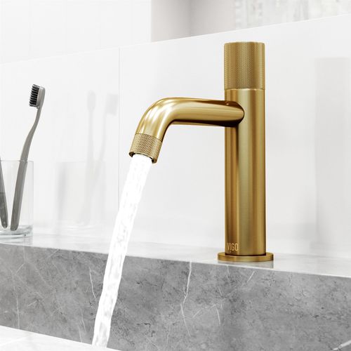 Main product image of Apollo Button Operated Bathroom Faucet (Matte Brushed Gold), VG01048MG