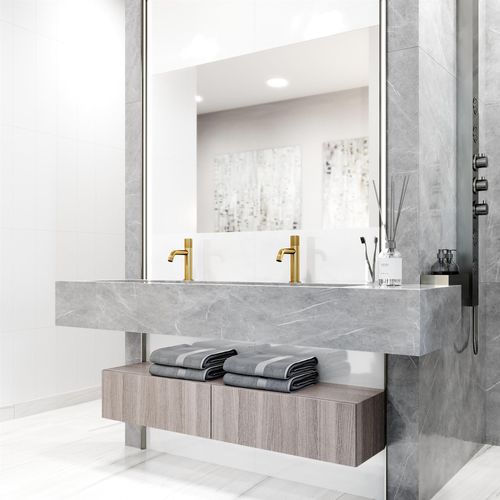 Main product image of Apollo Button Operated Bathroom Faucet (Matte Brushed Gold), VG01048MG