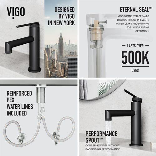 Main product image of Sterling Single Handle Bathroom Faucet (Matte Black), VG01049MB
