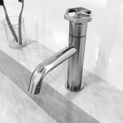 Main product image of Ruxton Single Handle Bathroom Faucet, Top-Mounted Handle (Brushed Nickel), VG01050BN