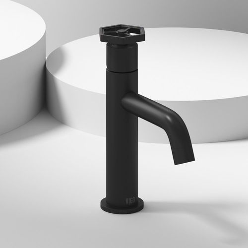 Main product image of Ruxton Single Handle Bathroom Faucet, Top-Mounted Handle (Matte Black), VG01050MB