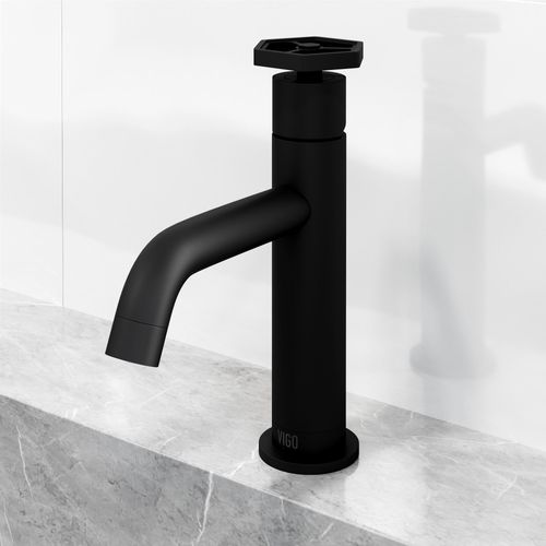 Main product image of Ruxton Single Handle Bathroom Faucet, Top-Mounted Handle (Matte Black), VG01050MB