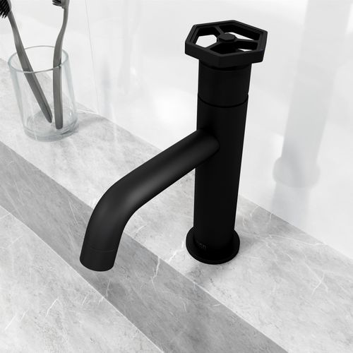 Main product image of Ruxton Single Handle Bathroom Faucet, Top-Mounted Handle (Matte Black), VG01050MB