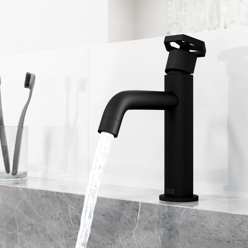 Main product image of Ruxton Single Handle Bathroom Faucet, Top-Mounted Handle (Matte Black), VG01050MB