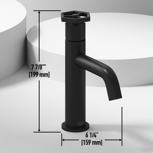 Main product image of Ruxton Single Handle Bathroom Faucet, Top-Mounted Handle (Matte Black), VG01050MB