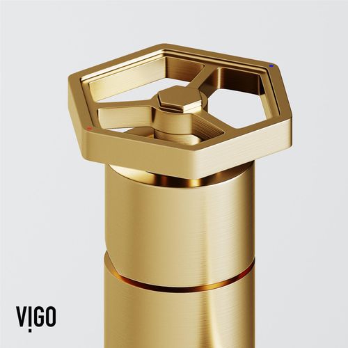 Main product image of Ruxton Single Handle Bathroom Faucet, Top-Mounted Handle (Matte Brushed Gold), VG01050MG