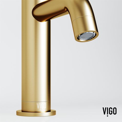 Main product image of Ruxton Single Handle Bathroom Faucet, Top-Mounted Handle (Matte Brushed Gold), VG01050MG