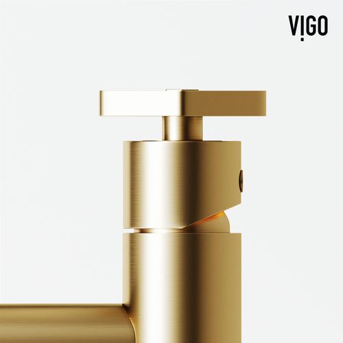 Main product image of Ruxton Single Handle Bathroom Faucet, Top-Mounted Handle (Matte Brushed Gold), VG01050MG