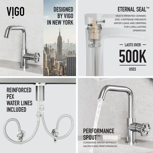 Main product image of Ruxton Single Handle Bathroom Faucet, Side-Mounted Handle (Chrome), VG01051CH