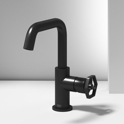 Main product image of Ruxton Single Handle Bathroom Faucet, Side-Mounted Handle (Matte Black), VG01051MB