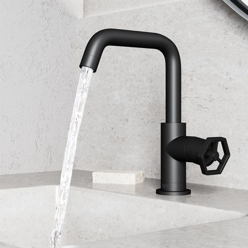Main product image of Ruxton Single Handle Bathroom Faucet, Side-Mounted Handle (Matte Black), VG01051MB