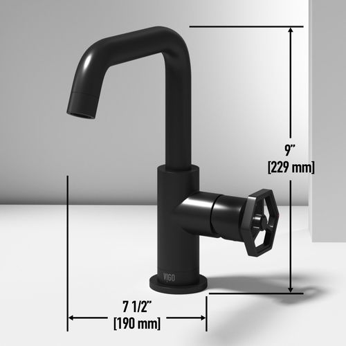 Main product image of Ruxton Single Handle Bathroom Faucet, Side-Mounted Handle (Matte Black), VG01051MB