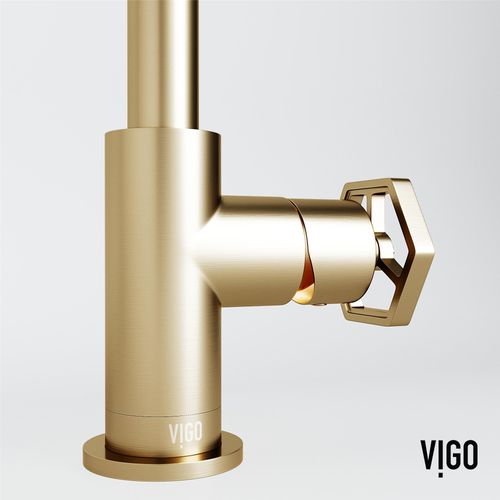 Main product image of Ruxton Single Handle Bathroom Faucet, Side-Mounted Handle (Matte Brushed Gold), VG01051MG