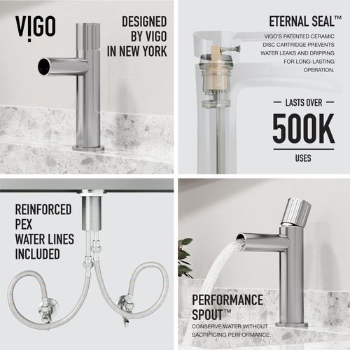 Main product image of Ashford Single Handle Bathroom Faucet (Brushed Nickel), VG01052BN