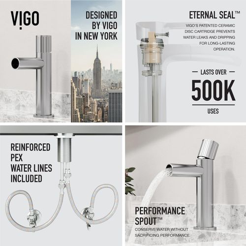 Main product image of Ashford Single Handle Bathroom Faucet (Chrome), VG01052CH