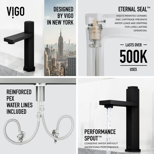 Main product image of Nova Button Operated Bathroom Faucet (Matte Black), VG01053MB