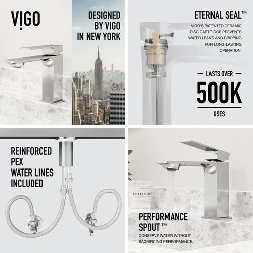 Main product image of Dunn Single Handle Bathroom Faucet (Chrome), VG01054CH