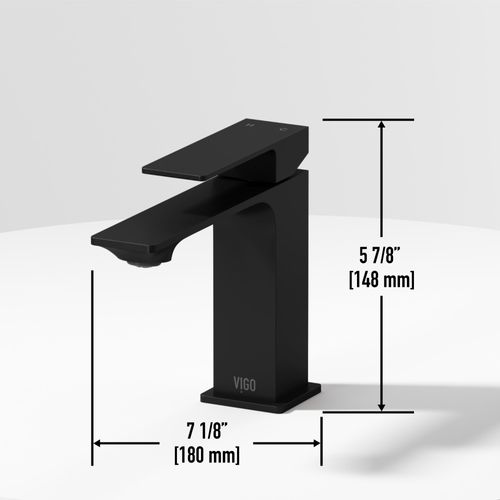 Main product image of Dunn Single Handle Bathroom Faucet (Matte Black), VG01054MB