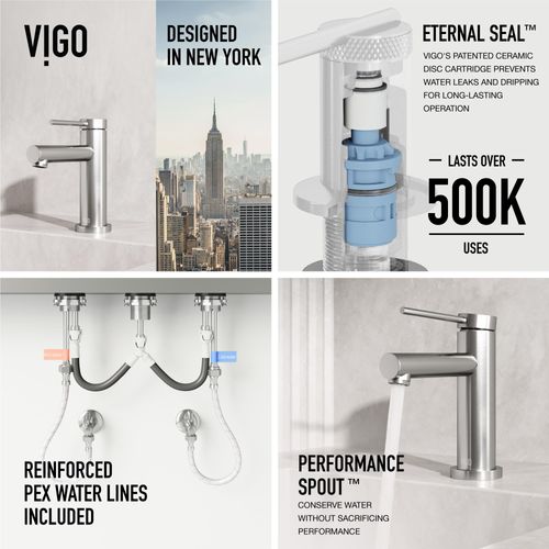 Main product image of Jewel Single Handle Bathroom Faucet (Brushed Nickel), VG01055BN