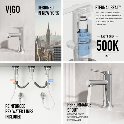 Main product image of Jewel Single Handle Bathroom Faucet (Chrome), VG01055CH