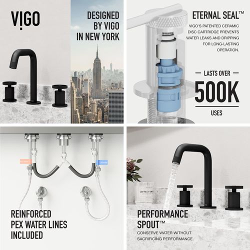 Main product image of Cass Two Handle Widespread Bathroom Faucet (Matte Black), VG01301MB
