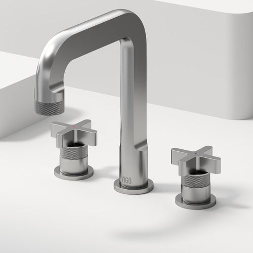 Main product image of Wythe Two Handle Widespread Bathroom Faucet, Cross-Shaped Handles (Brushed Nickel), VG01302BN