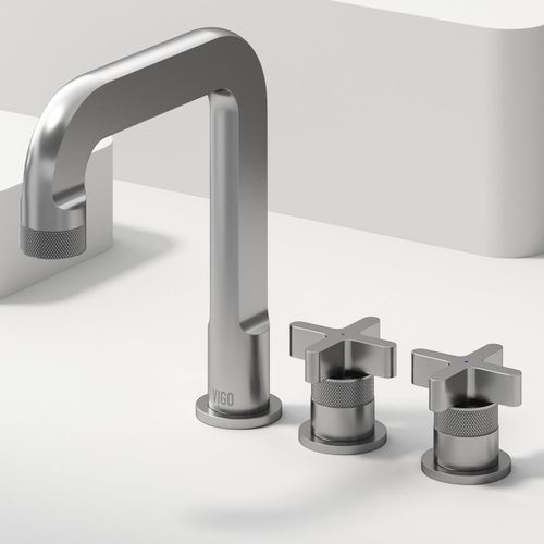 Main product image of Wythe Two Handle Widespread Bathroom Faucet, Cross-Shaped Handles (Brushed Nickel), VG01302BN