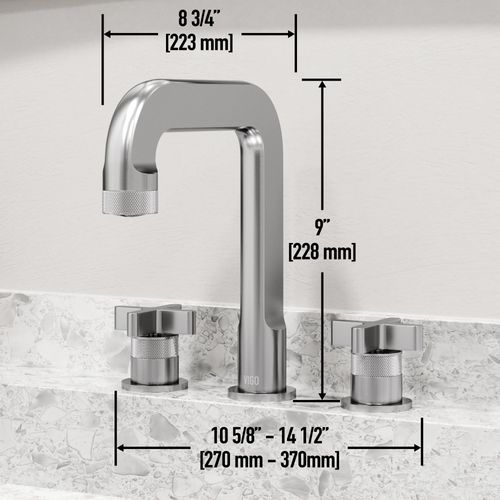 Main product image of Wythe Two Handle Widespread Bathroom Faucet, Cross-Shaped Handles (Brushed Nickel), VG01302BN