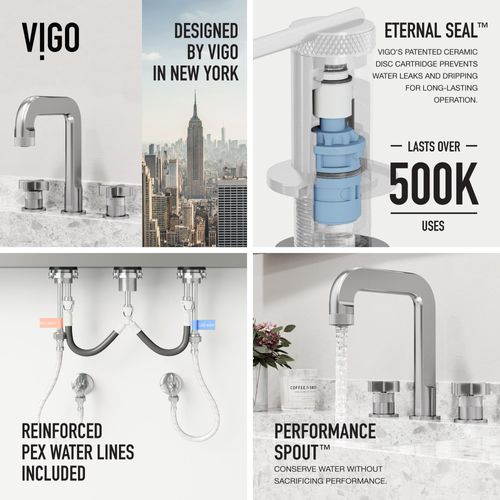 Main product image of Wythe Two Handle Widespread Bathroom Faucet, Cross-Shaped Handles (Brushed Nickel), VG01302BN