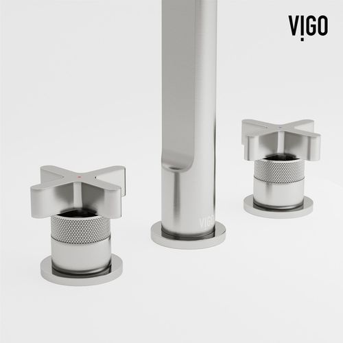 Main product image of Wythe Two Handle Widespread Bathroom Faucet, Cross-Shaped Handles (Brushed Nickel), VG01302BN