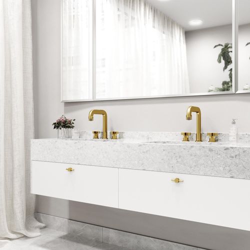 Main product image of Wythe Two Handle Widespread Bathroom Faucet, Cross-Shaped Handles (Matte Brushed Gold), VG01302MG
