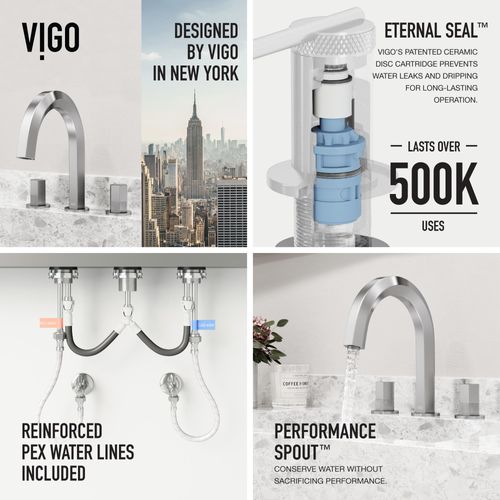 Main product image of Hart Two Handle Bathroom Faucet (Brushed Nickel), VG01303BN