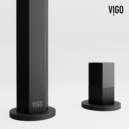 Main product image of Hart Two Handle Widespread Bathroom Faucet, Hexagonal Spout (Matte Black), VG01303MB