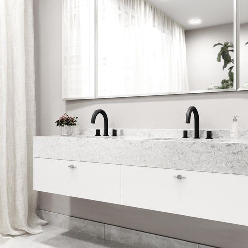 Main product image of Hart Two Handle Widespread Bathroom Faucet, Hexagonal Spout (Matte Black), VG01303MB
