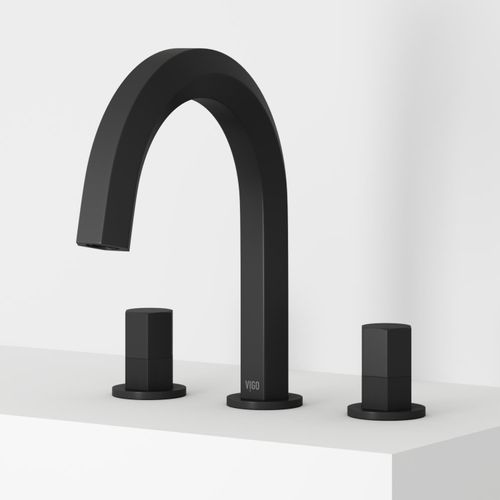 Main product image of Hart Two Handle Widespread Bathroom Faucet, Hexagonal Spout (Matte Black), VG01303MB