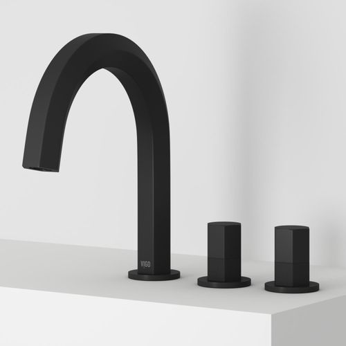 Main product image of Hart Two Handle Widespread Bathroom Faucet, Hexagonal Spout (Matte Black), VG01303MB