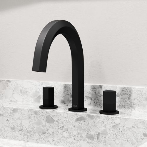 Main product image of Hart Two Handle Widespread Bathroom Faucet, Hexagonal Spout (Matte Black), VG01303MB