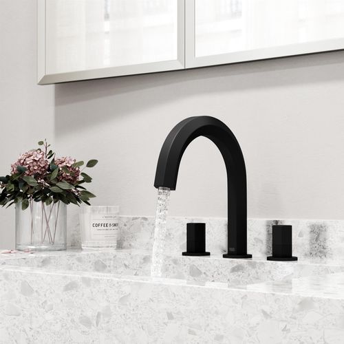 Main product image of Hart Two Handle Widespread Bathroom Faucet, Hexagonal Spout (Matte Black), VG01303MB