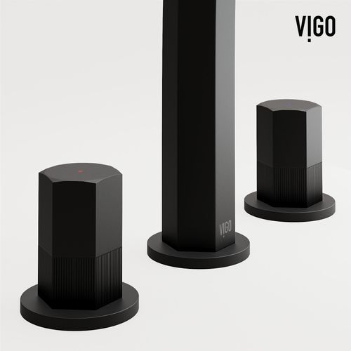 Main product image of Hart Two Handle Widespread Bathroom Faucet, Hexagonal Spout (Matte Black), VG01303MB