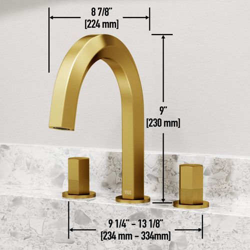 Main product image of Hart Two Handle Bathroom Faucet (Matte Brushed Gold), VG01303MG