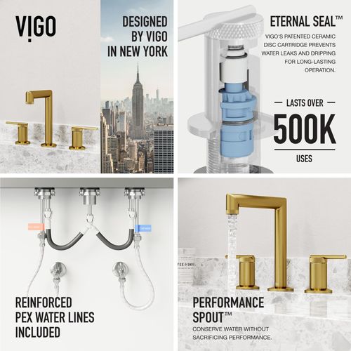 Main product image of Sterling Two Handle Widespread Bathroom Faucet (Matte Brushed Gold), VG01304MG
