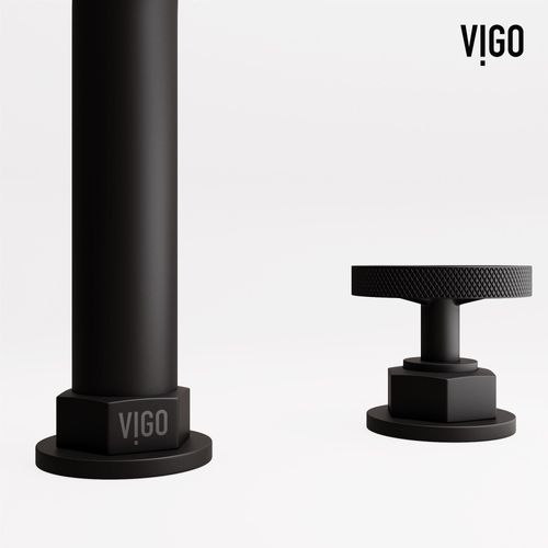 Main product image of Hart Two Handle Widespread Bathroom Faucet, Angular Spout (Matte Black), VG01305MB