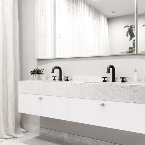 Main product image of Hart Two Handle Widespread Bathroom Faucet, Angular Spout (Matte Black), VG01305MB