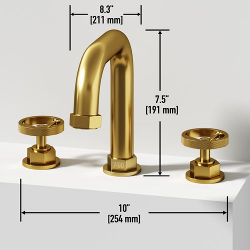 Main product image of Hart Two Handle Widespread Bathroom Faucet (Matte Brushed Gold), VG01305MG